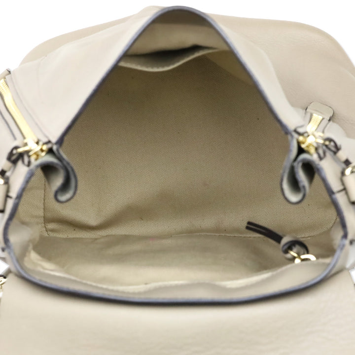 Chloé Motty Grey Leather/Suede Medium Faye Backpack