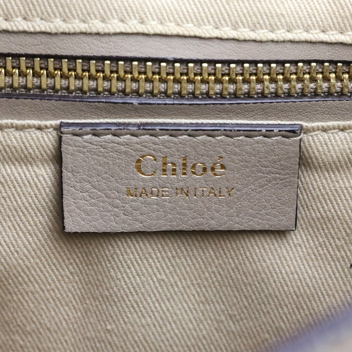 Chloé Motty Grey Leather/Suede Medium Faye Backpack