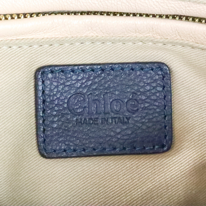 Chloé Navy Leather Paraty Medium Handbag