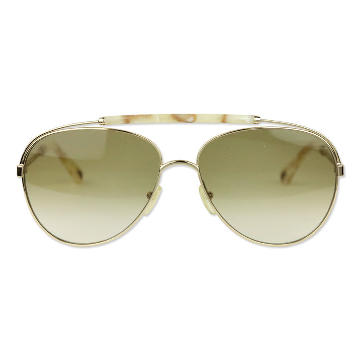Chloé Reece Havana Gold Aviator Sunglasses