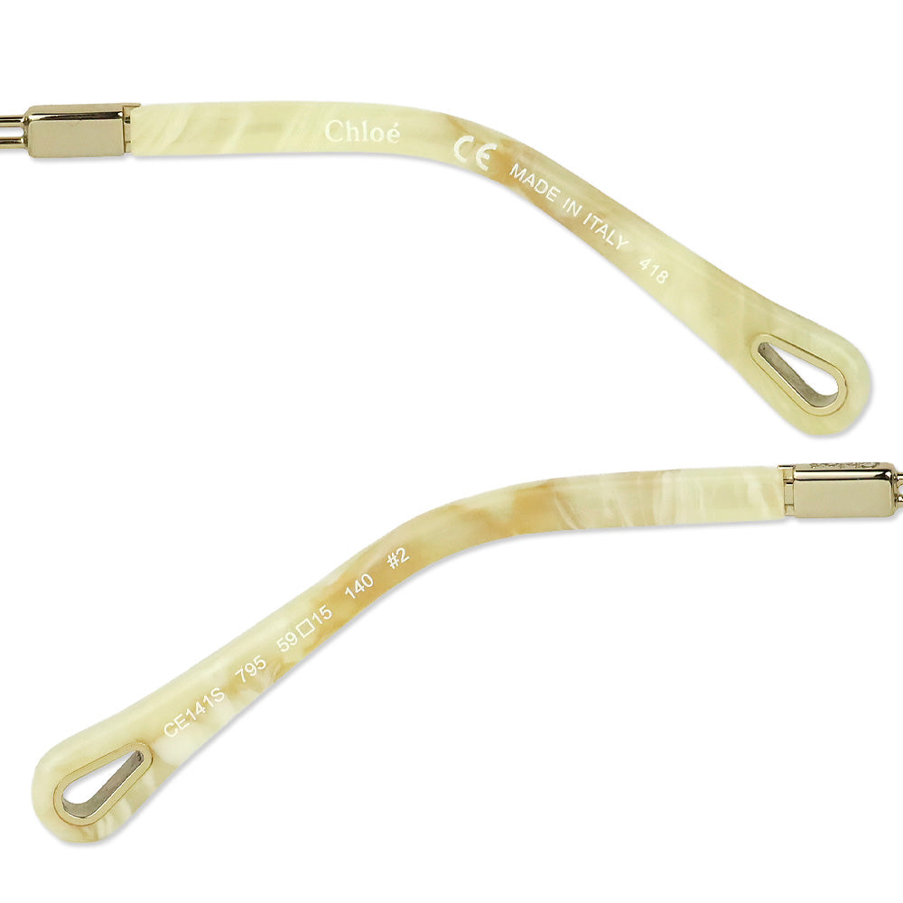 Chloé Reece Havana Gold Aviator Sunglasses