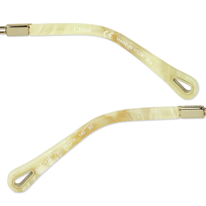 Chloé Reece Havana Gold Aviator Sunglasses