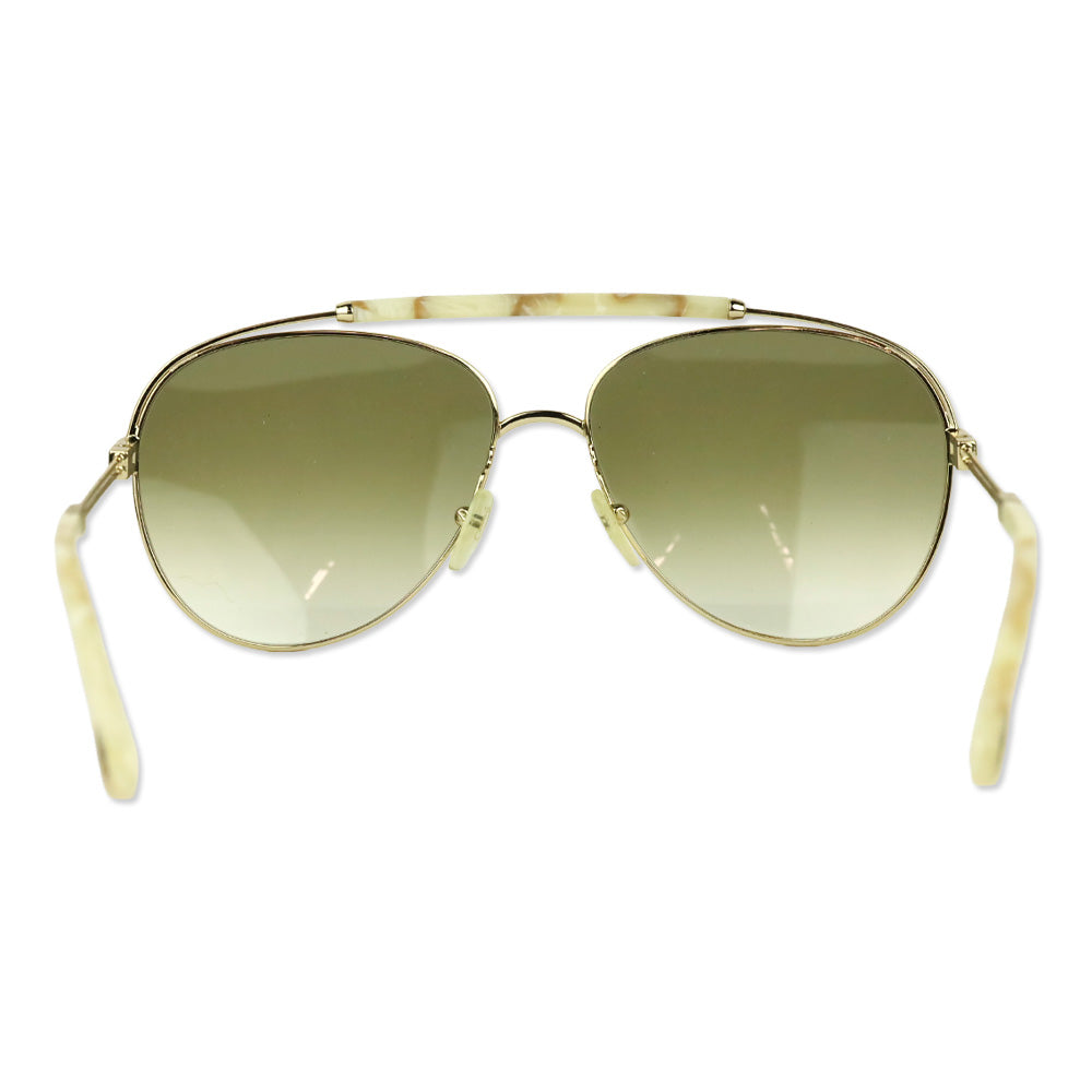 Chloé Reece Havana Gold Aviator Sunglasses