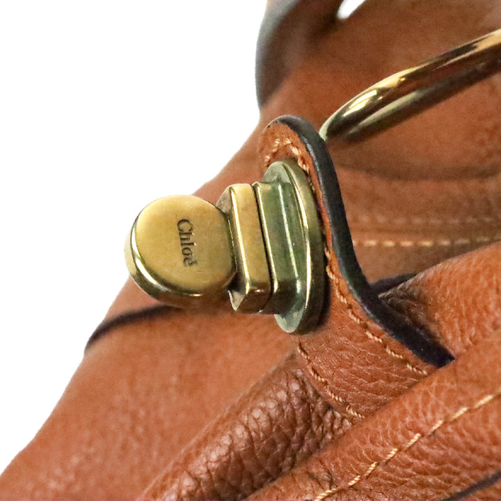 Chloé Tan Leather Paraty Medium Handbag