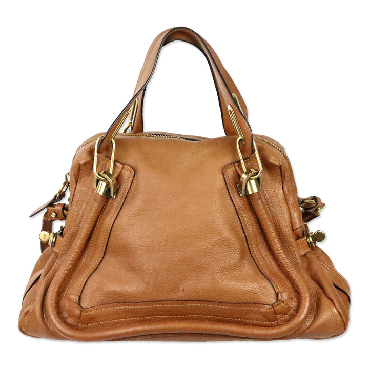Chloé Tan Leather Paraty Medium Handbag
