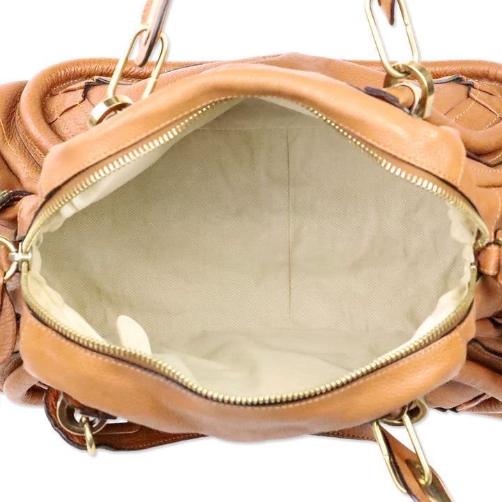 Chloé Tan Leather Paraty Medium Handbag