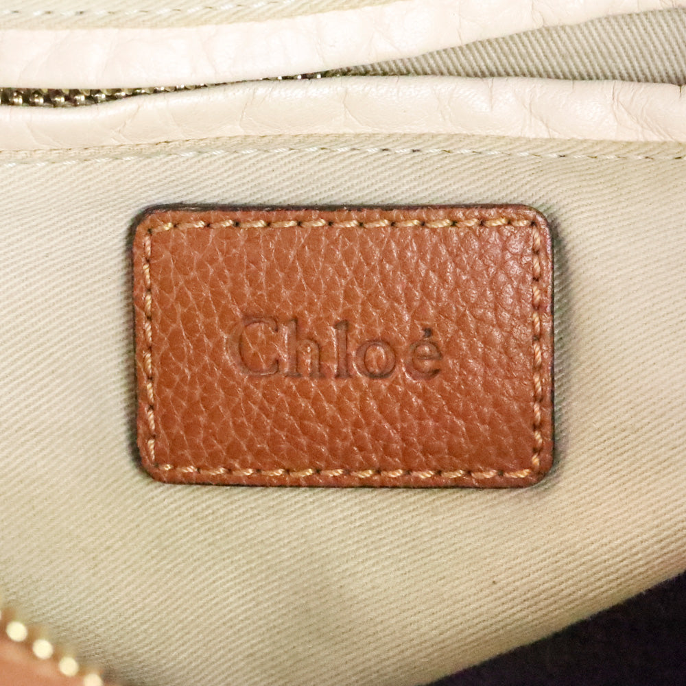 Chloé Tan Leather Paraty Medium Handbag