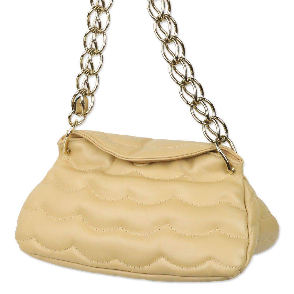 Chloé Tan Small Juana Quilted Leather Shoulder Bag