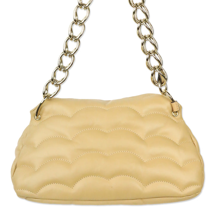 Chloé Tan Small Juana Quilted Leather Shoulder Bag