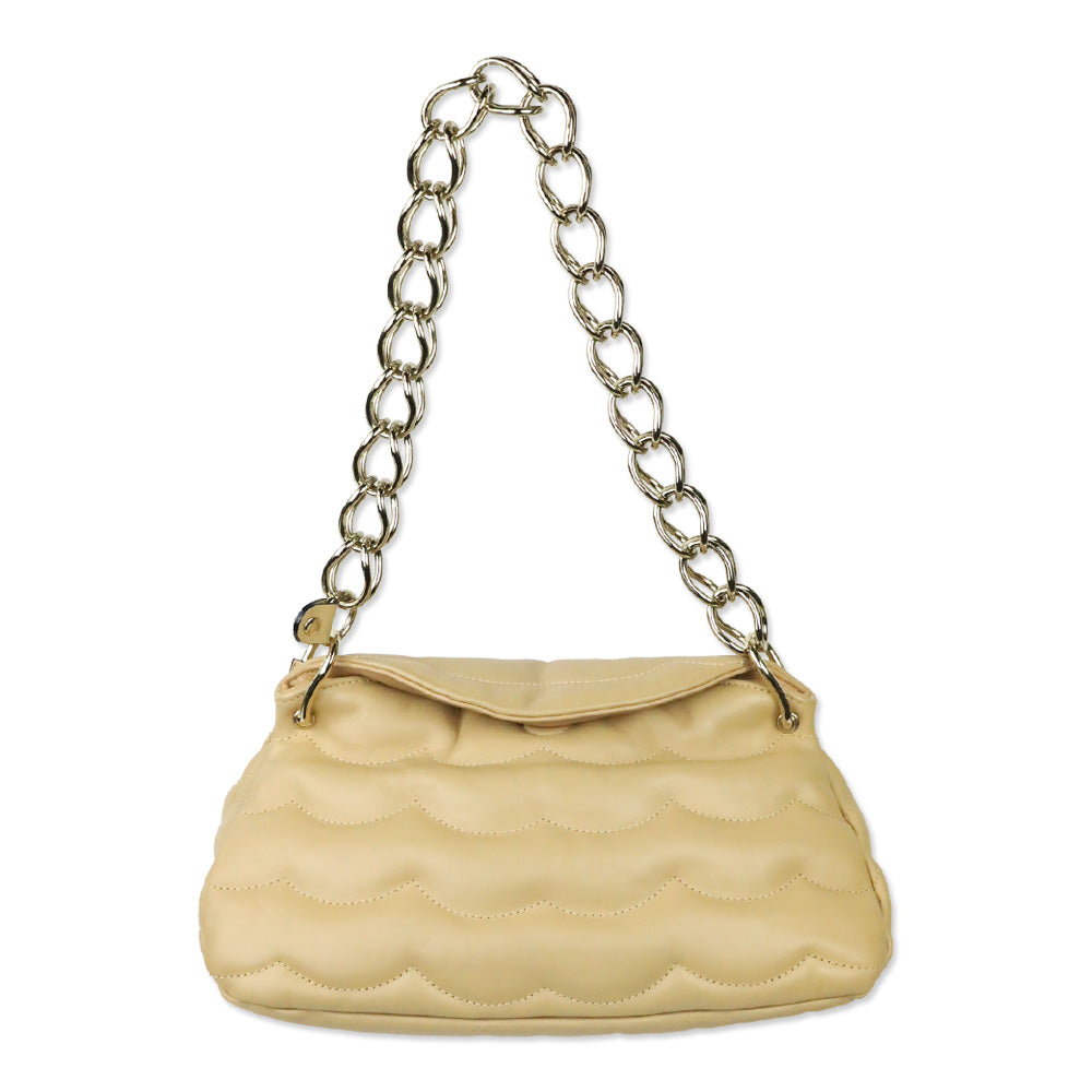 Chloé Tan Small Juana Quilted Leather Shoulder Bag
