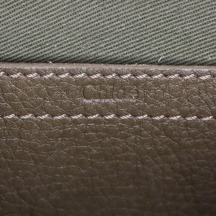 Chloé Taupe Marcie Mini Crossbody Saddle Bag