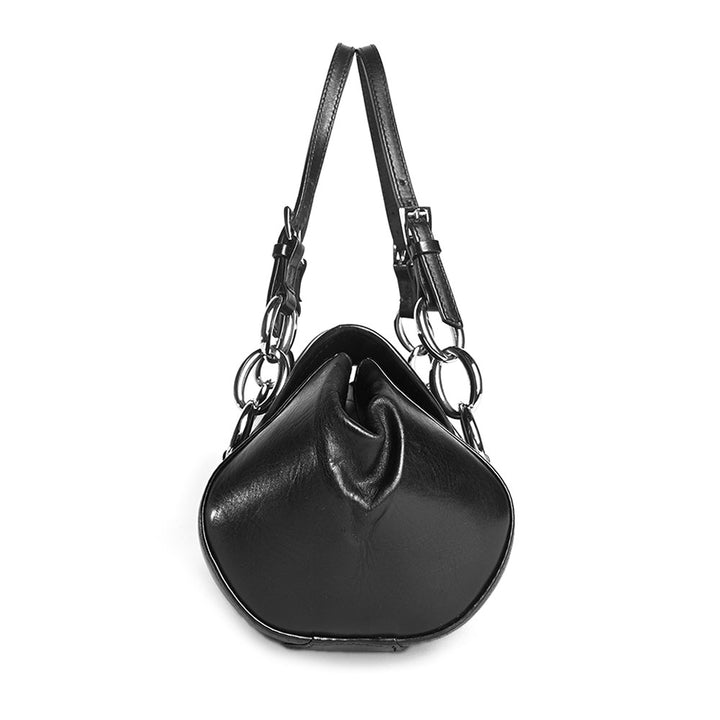 Christian Dior Diva Black Leather Barrel Bag