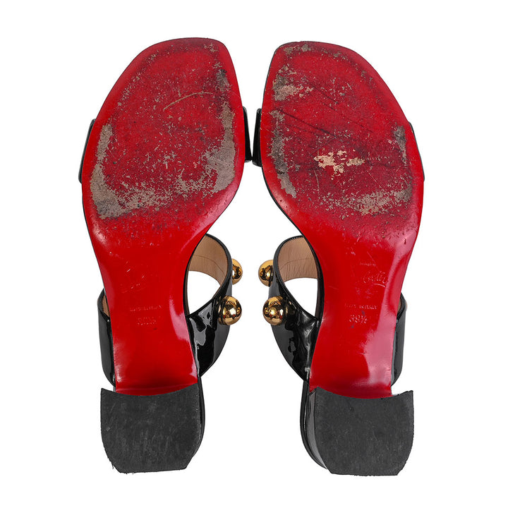 Christian Louboutin Billie 55 Patent Leather Slide Sandals