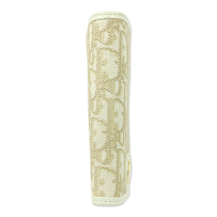 Christian Dior 2025 Cream/Gold Dior Oblique Jacquard 30 Montaigne Passport Holder