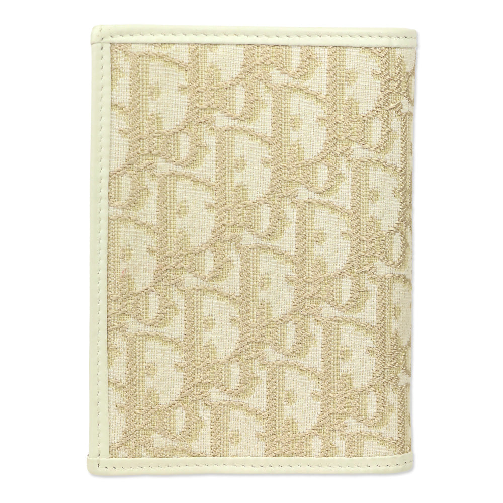 Christian Dior 2025 Cream/Gold Dior Oblique Jacquard 30 Montaigne Passport Holder