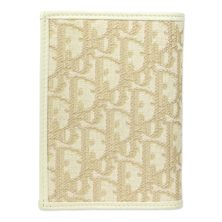 Christian Dior 2025 Cream/Gold Dior Oblique Jacquard 30 Montaigne Passport Holder