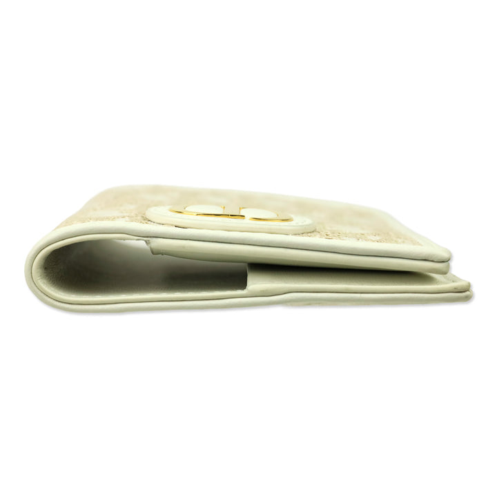 Christian Dior 2025 Cream/Gold Dior Oblique Jacquard 30 Montaigne Passport Holder