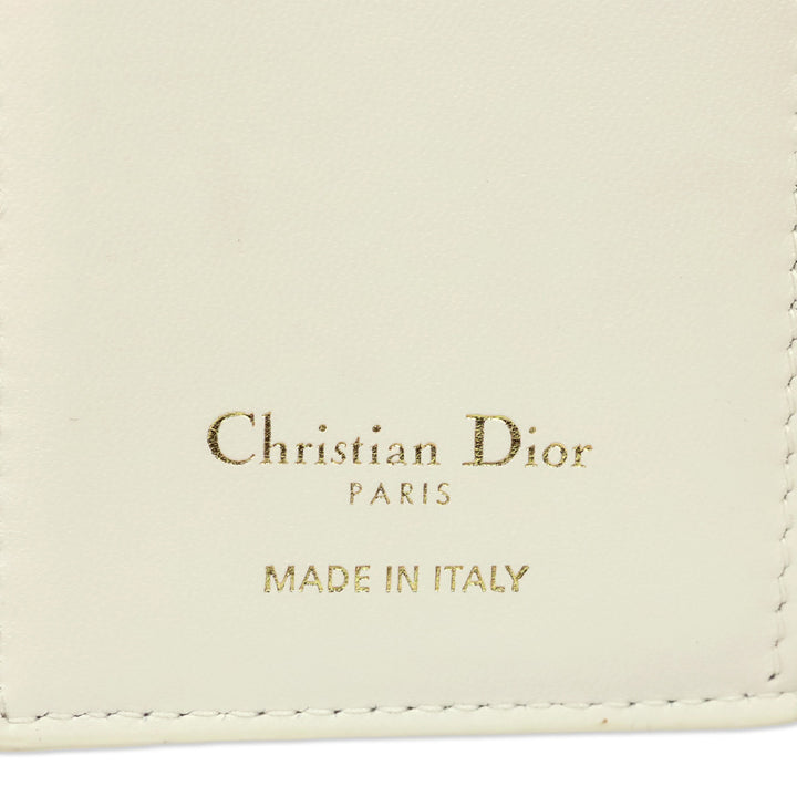 Christian Dior 2025 Cream/Gold Dior Oblique Jacquard 30 Montaigne Passport Holder