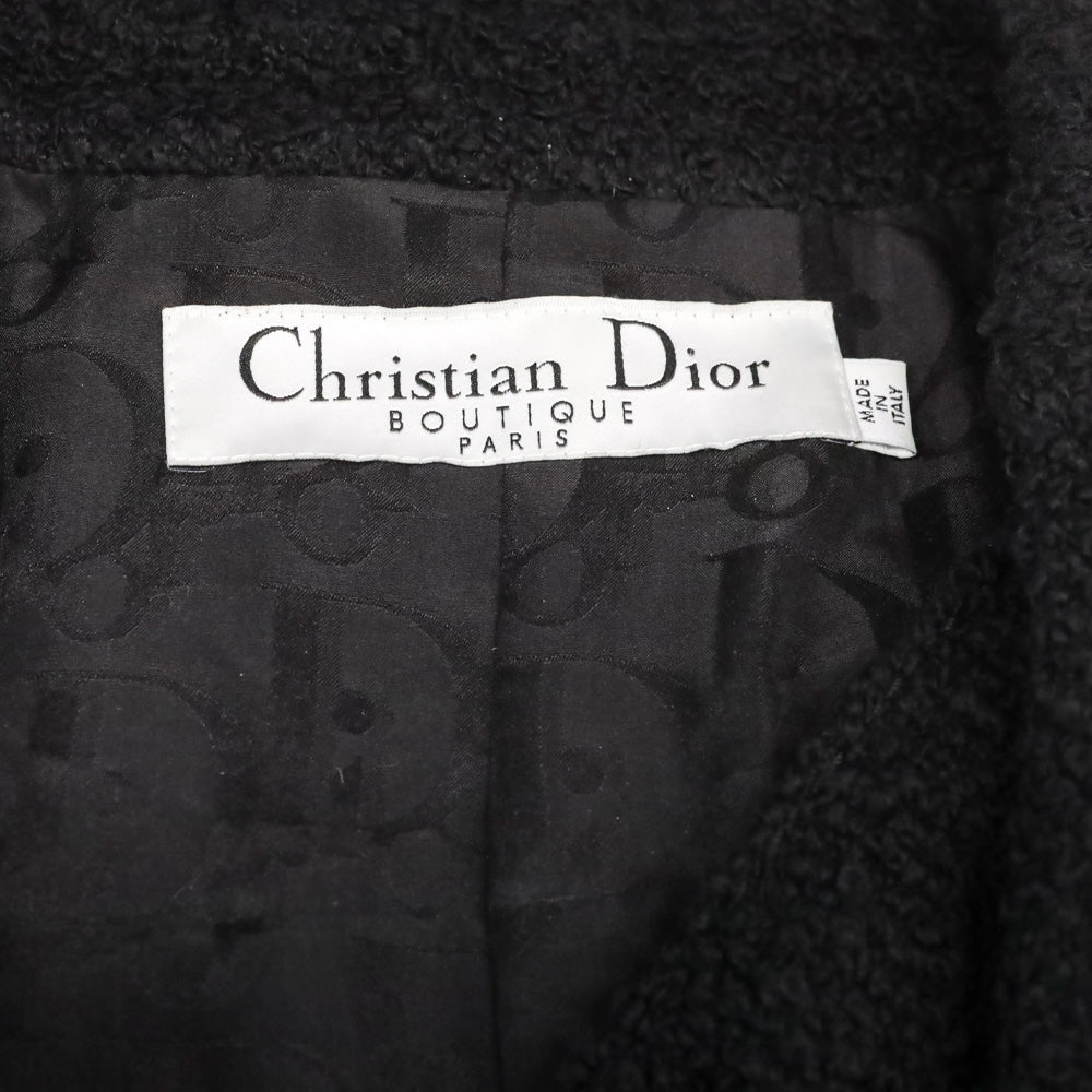 Christian Dior Black Bouclé Blazer