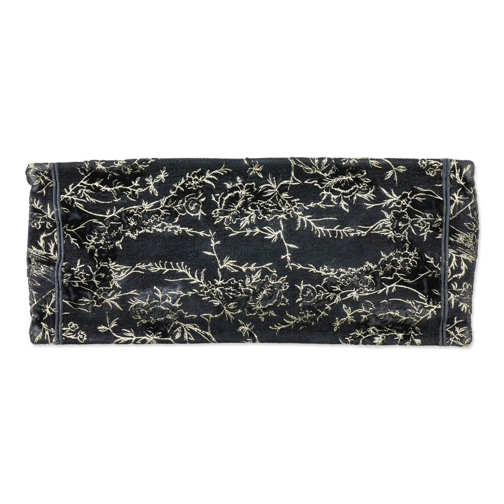 Christian Dior Black/Gold Jardin d'Hiver Embroidered Canvas Large Book Tote