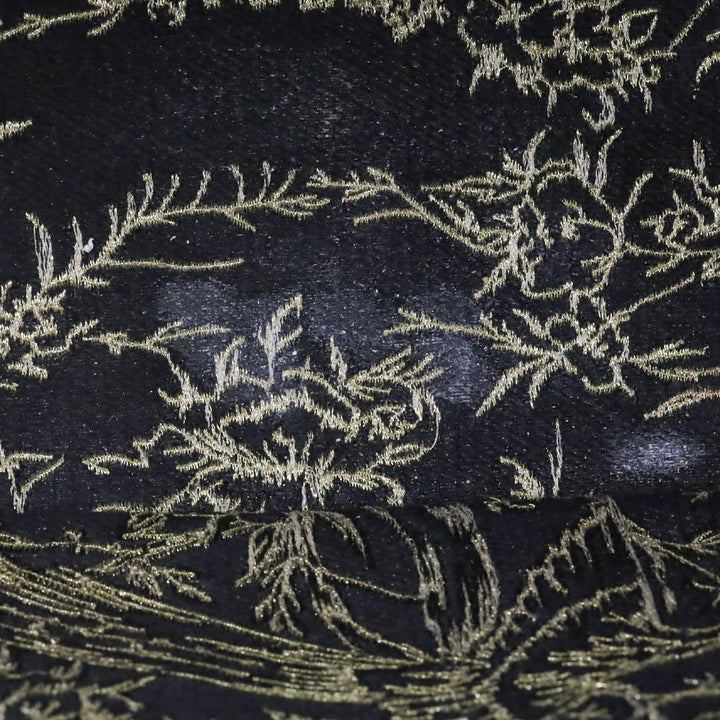 Christian Dior Black/Gold Jardin d'Hiver Embroidered Canvas Large Book Tote