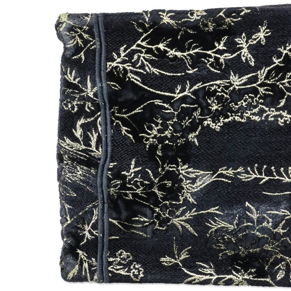 Christian Dior Black/Gold Jardin d'Hiver Embroidered Canvas Large Book Tote