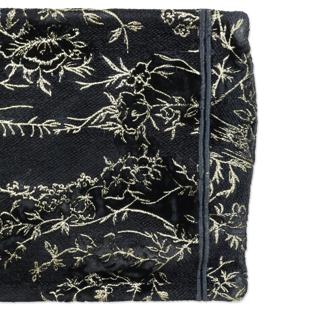 Christian Dior Black/Gold Jardin d'Hiver Embroidered Canvas Large Book Tote