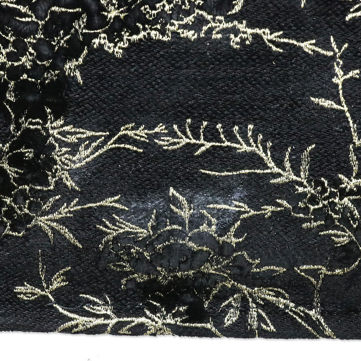 Christian Dior Black/Gold Jardin d'Hiver Embroidered Canvas Large Book Tote