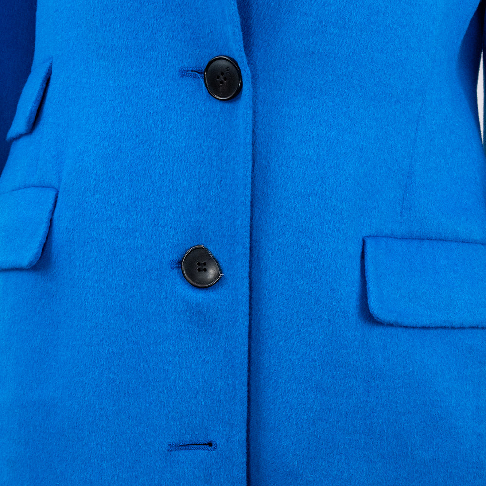 Christian Dior Blue Wool Blend Trench Coat