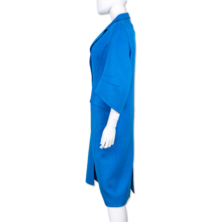 Christian Dior Blue Wool Blend Trench Coat