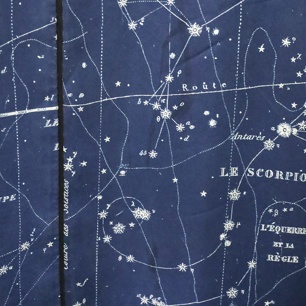 Christian Dior Blue Zodiac Constellation Silk Robe