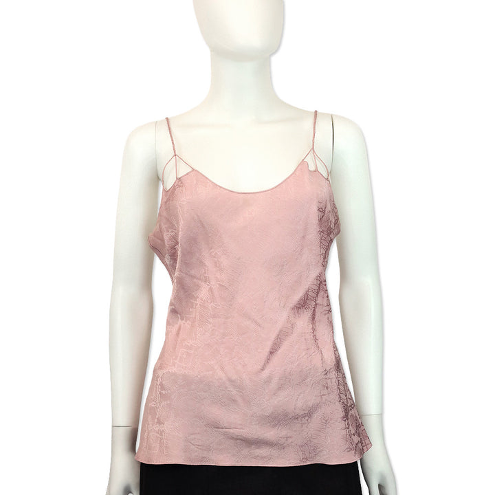 Christian Dior Boutique Paris Dusty Pink Silk Tank Top
