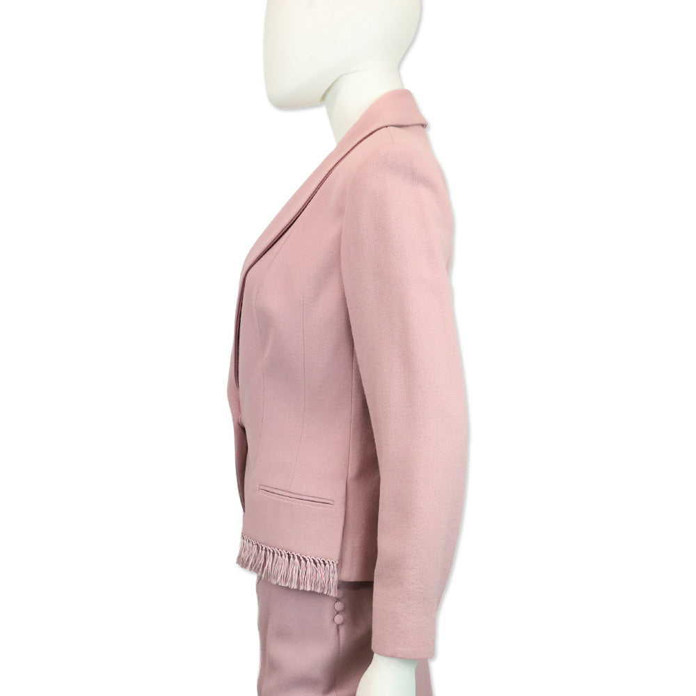 Christian Dior Boutique Paris Dusty Pink Wool Blazer