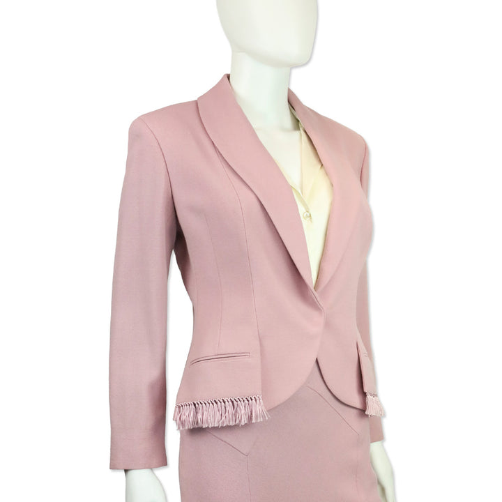 Christian Dior Boutique Paris Dusty Pink Wool Blazer