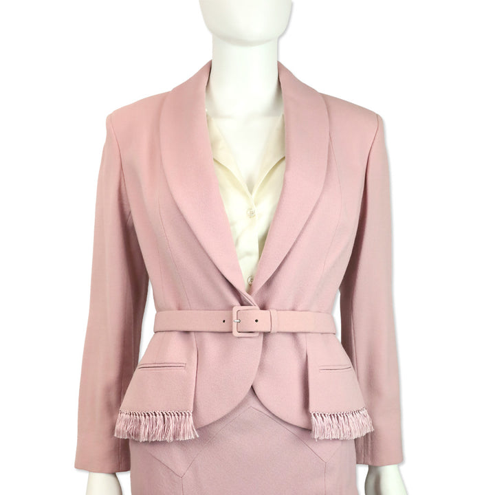 Christian Dior Boutique Paris Dusty Pink Wool Blazer