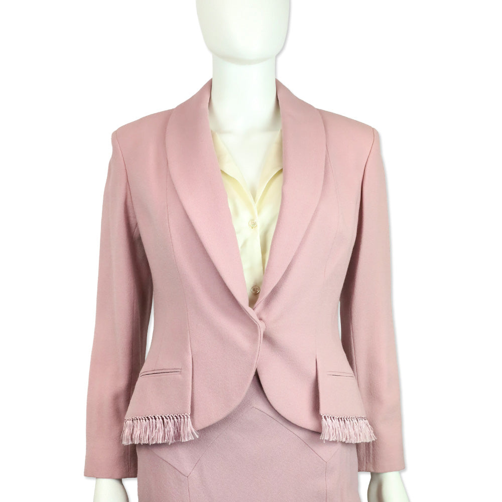 Christian Dior Boutique Paris Dusty Pink Wool Blazer