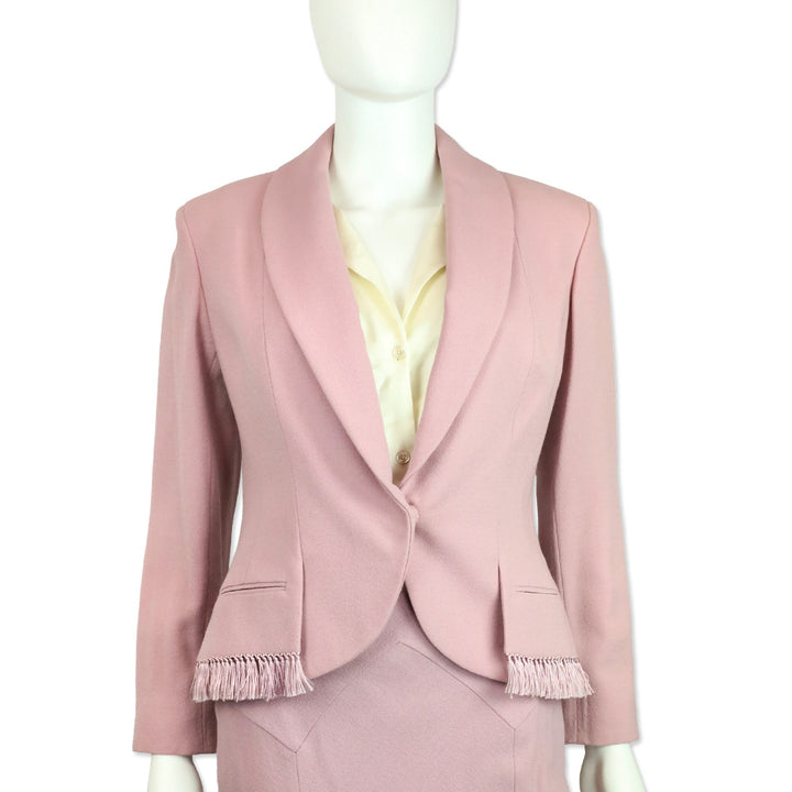 Christian Dior Boutique Paris Dusty Pink Wool Blazer