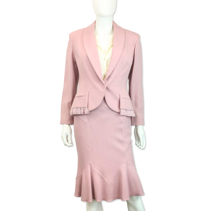 Christian Dior Boutique Paris Dusty Pink Wool Blazer