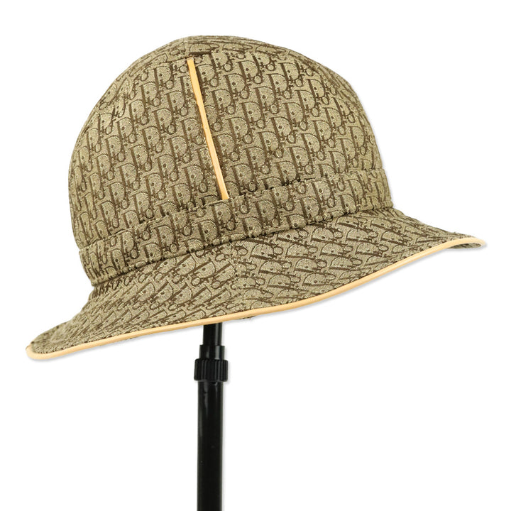 Christian Dior Brown Monogram Trotter Canvas Fedora Bucket Hat