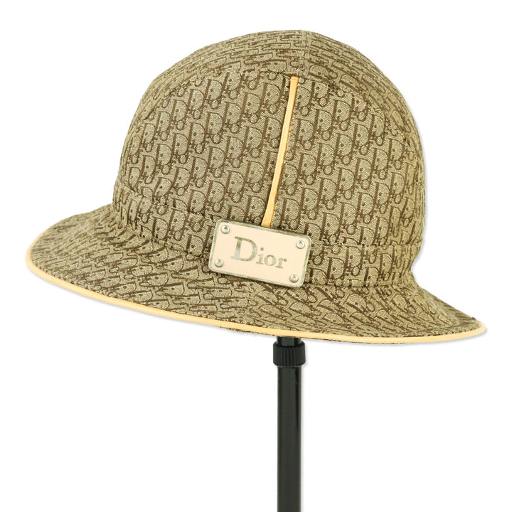 Christian Dior Brown Monogram Trotter Canvas Fedora Bucket Hat