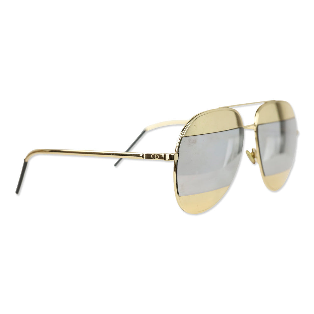 Christian Dior DiorSplit1 Gold Aviator Sunglasses