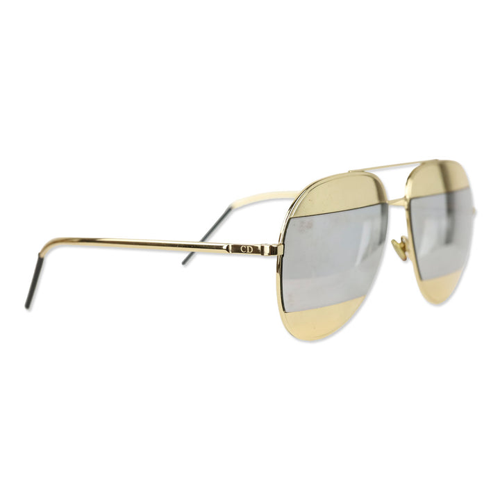 Christian Dior DiorSplit1 Gold Aviator Sunglasses