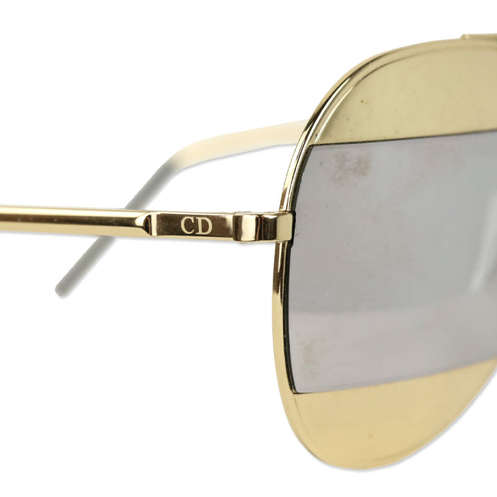 Christian Dior DiorSplit1 Gold Aviator Sunglasses