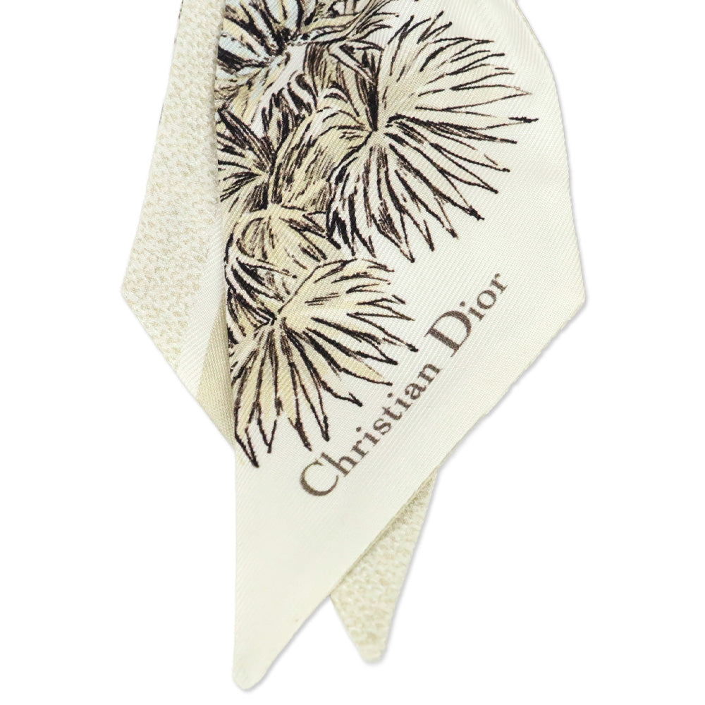 Christian Dior Cream Dioriviera Toile de Jouy Palms Mitzah Scarf