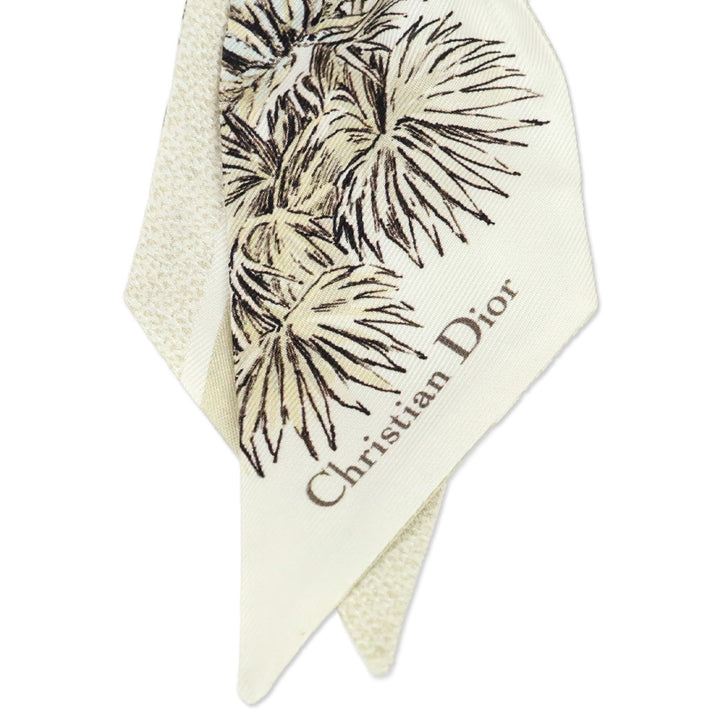 Christian Dior Cream Dioriviera Toile de Jouy Palms Mitzah Scarf