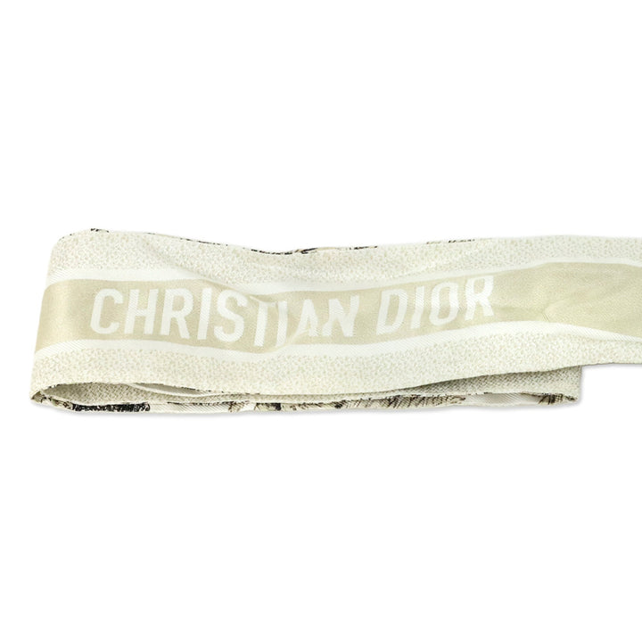 Christian Dior Cream Dioriviera Toile de Jouy Palms Mitzah Scarf