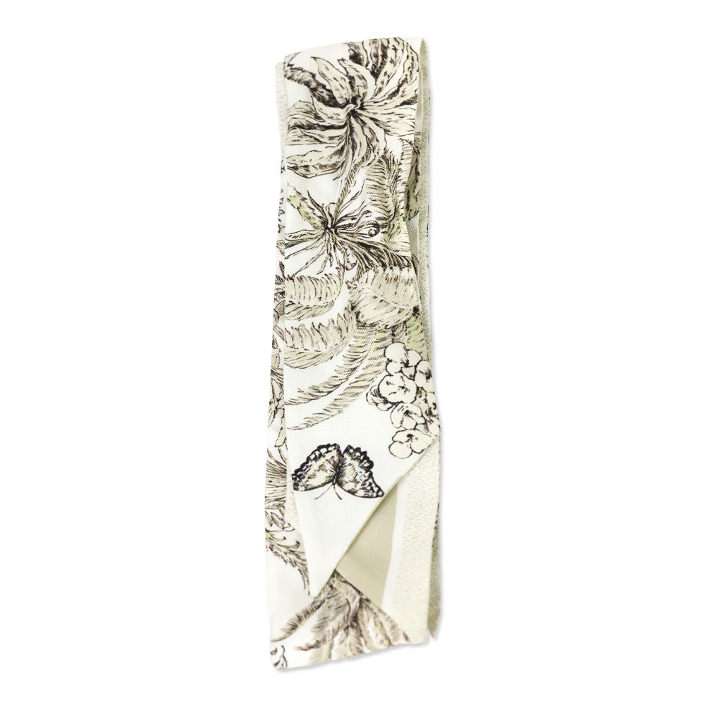 Christian Dior Cream Dioriviera Toile de Jouy Palms Mitzah Scarf