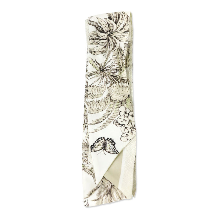 Christian Dior Cream Dioriviera Toile de Jouy Palms Mitzah Scarf