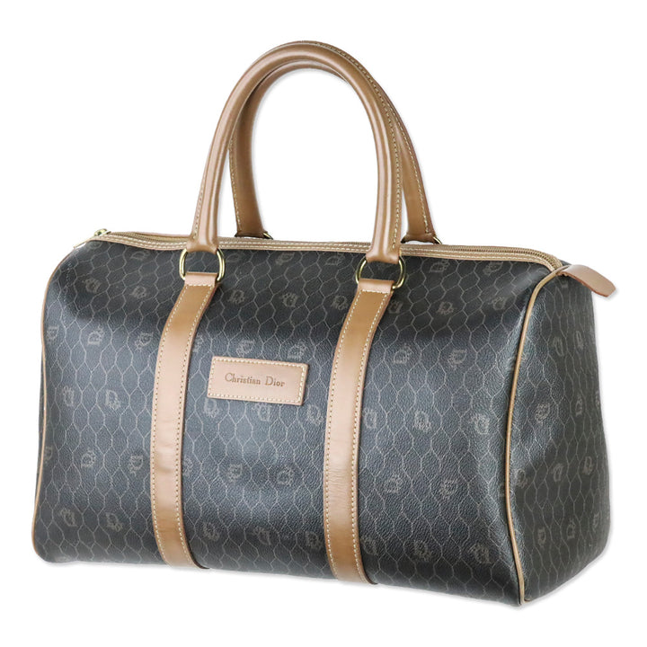 Christian Dior Vintage Honeycomb Duffel Boston Bag