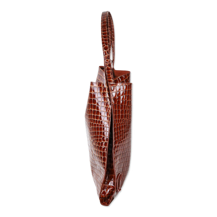 Christian Louboutin Acajou Alligator Embossed Leather Le 54 Tote Bag